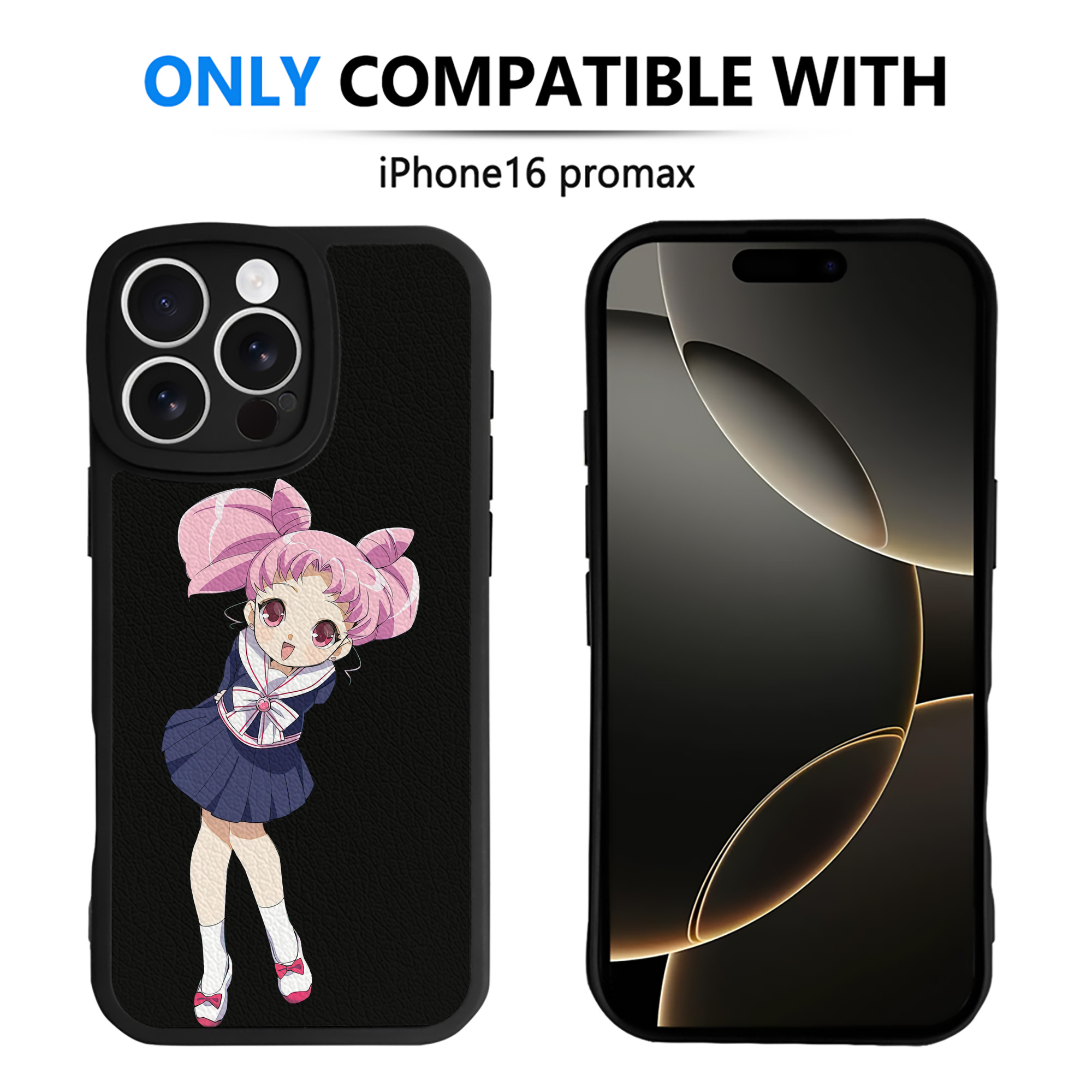 （画像用） 美少女戦士セーラームーン ちびうさ Sailor Moon Chibiusa Tsukino Usagi Small Lady Serenity 【iPhone 16シリーズ対応】シリコンスマホケース（レザー調） 材質：シリコン
